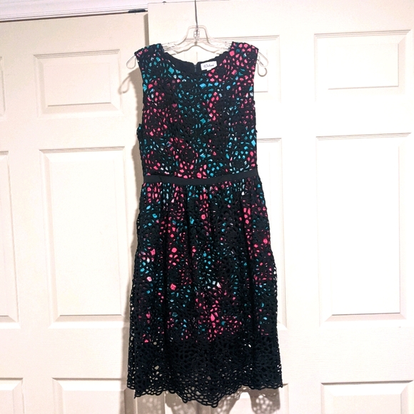 Anthropologie Wolven Black Lace Multicolored Dress - Picture 3 of 5